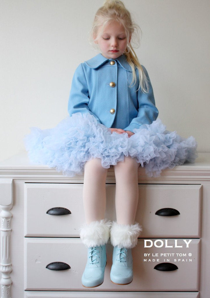 ALICE IN WONDERLAND Pettiskirt light blue (petite 1-3 years+free doll size) , (small 3-6 years+free doll size)