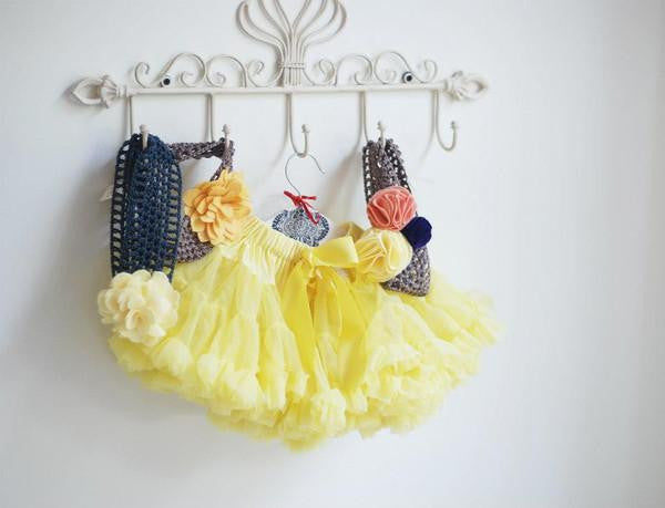 RUMPELSTILTSKIN Pettitskirt Yellow (Petit 1-3 years+free doll size)