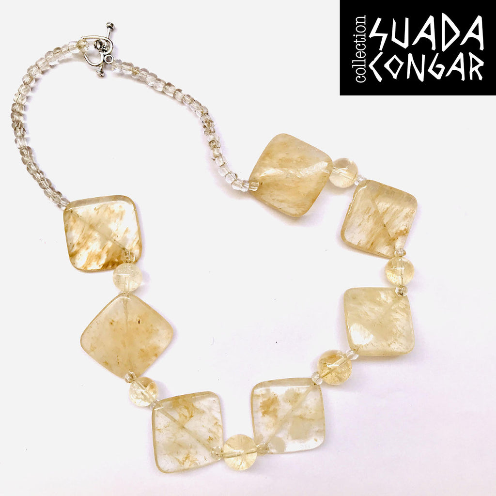 Precious Stones Collection -  Citrine Quartz Necklace