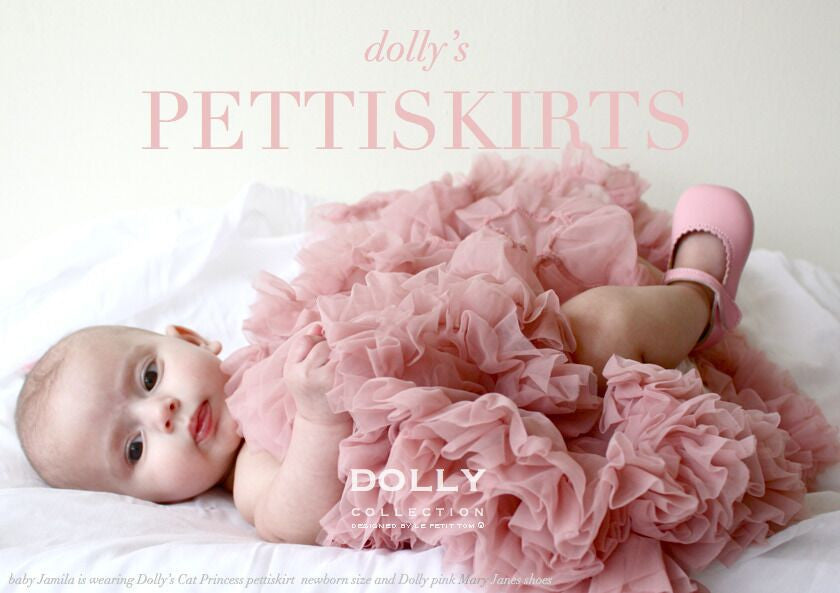 CAT PRINCESS Pettiskirt dusty pink (petite 1- 3 years+free doll size) , (small 3-6 years+free doll size)