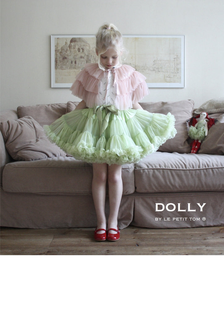 DRAGONFLY FAIRY Pettiskirt Champs-Elysees Green (small 3-6 Years + free doll size)