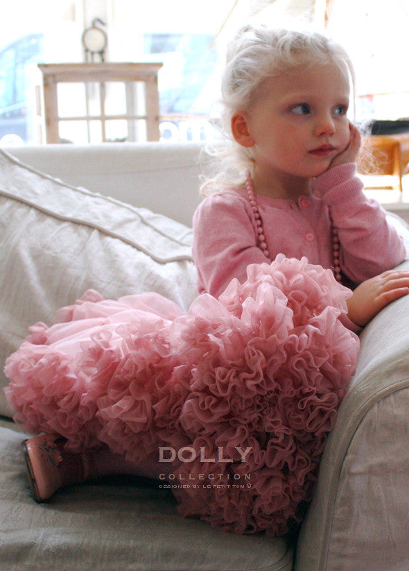 ISABELLA PINK Pettiskirt rose & dusty pink (petite 1-3 years + free doll size)