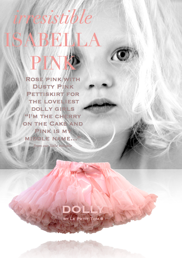 ISABELLA PINK Pettiskirt rose & dusty pink (petite 1-3 years + free doll size)