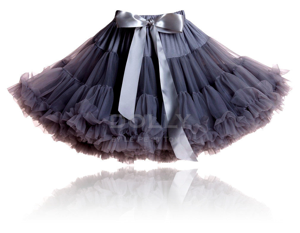 PRINCESS & THE PEA Pettiskirt dark grey (petite 1-3 years+free doll size) , (small 3-6 years+free doll size)